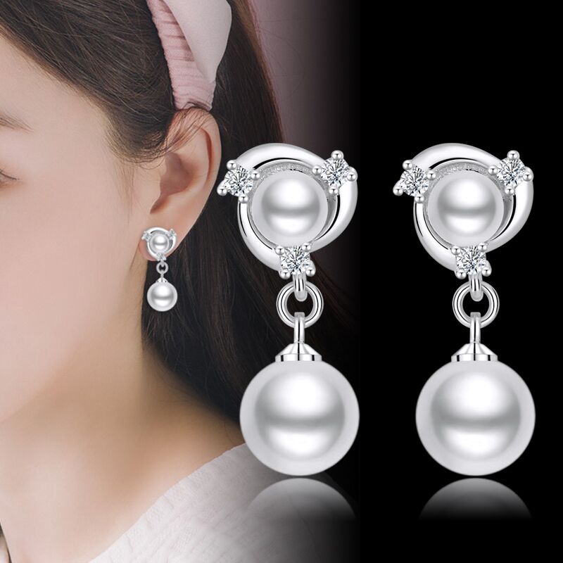 Pearl Rhinestone Earrings E5258
