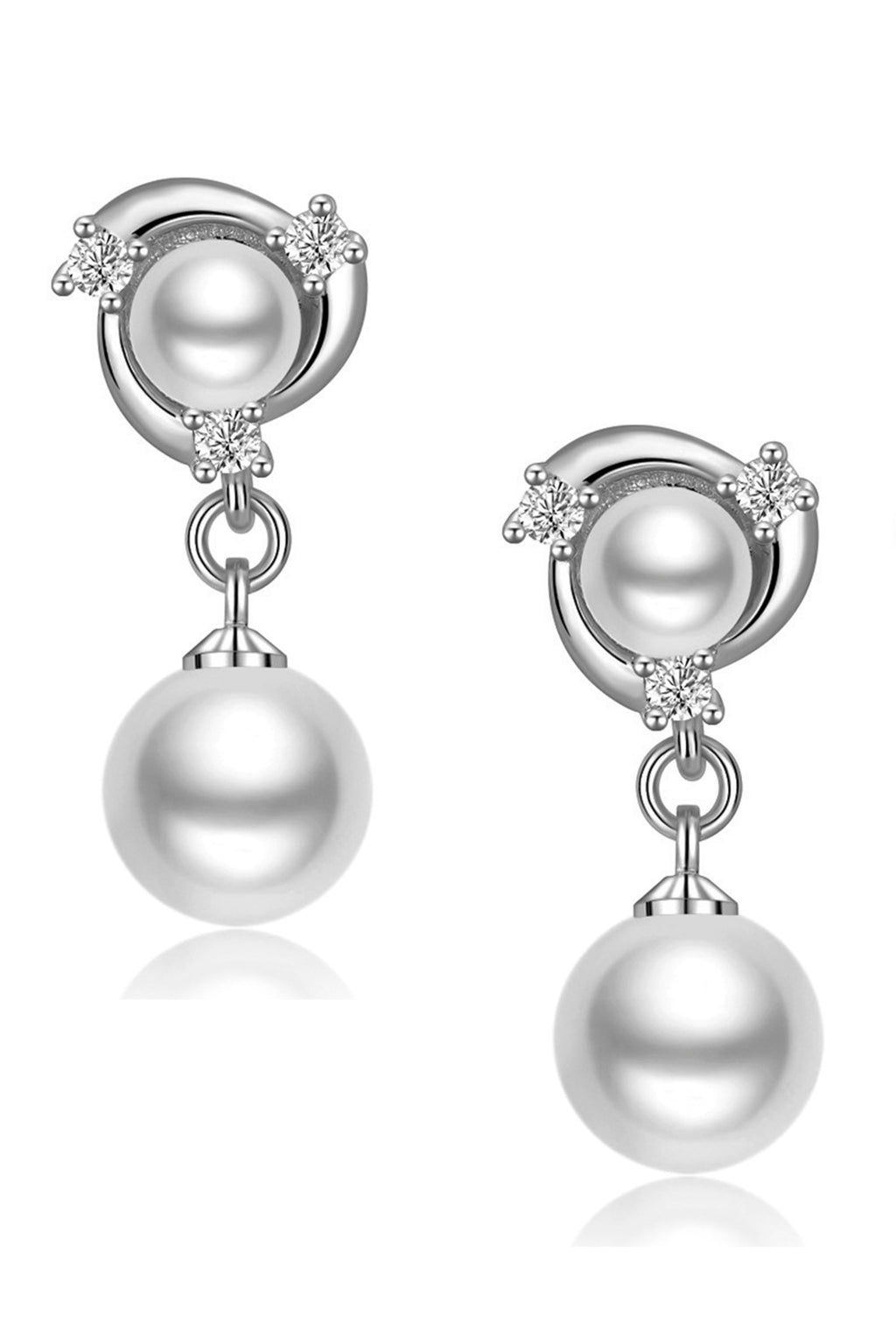 Pearl Rhinestone Earrings E5258