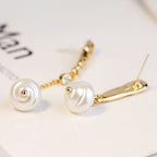 Irregular Pearl Asymmetrical Earrings E5297