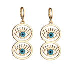 Evil Eye Circle Alloy Earrings E5312