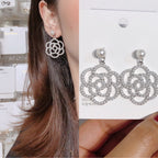 Camellia Flower Pearl Earrings E5325