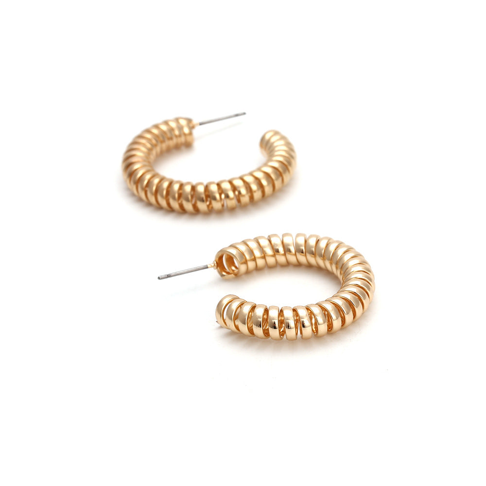 Spiral Alloy Hoop Earrings E5331