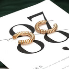 Spiral Alloy Hoop Earrings E5331
