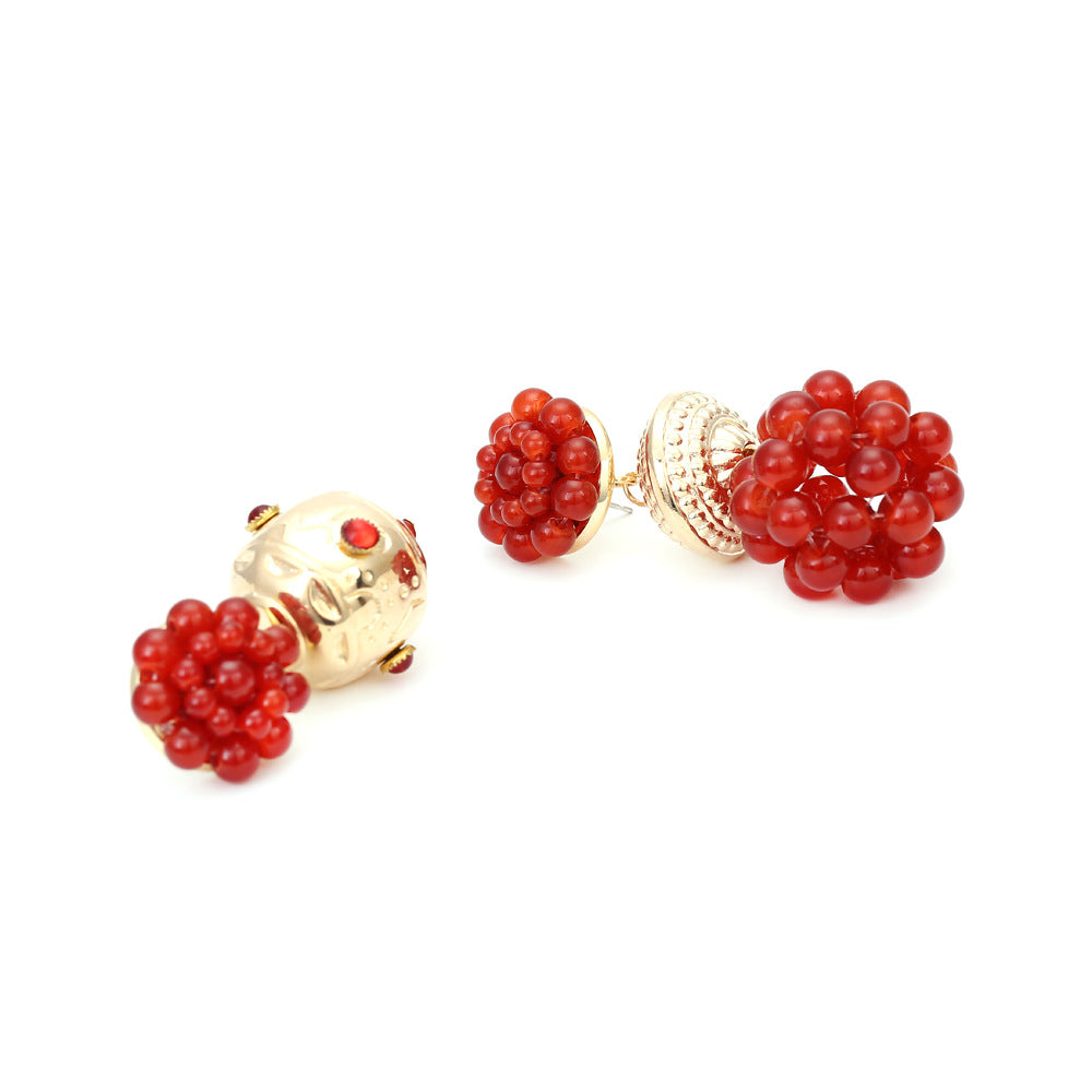 Seed Bead Asymmetric Earrings E5332