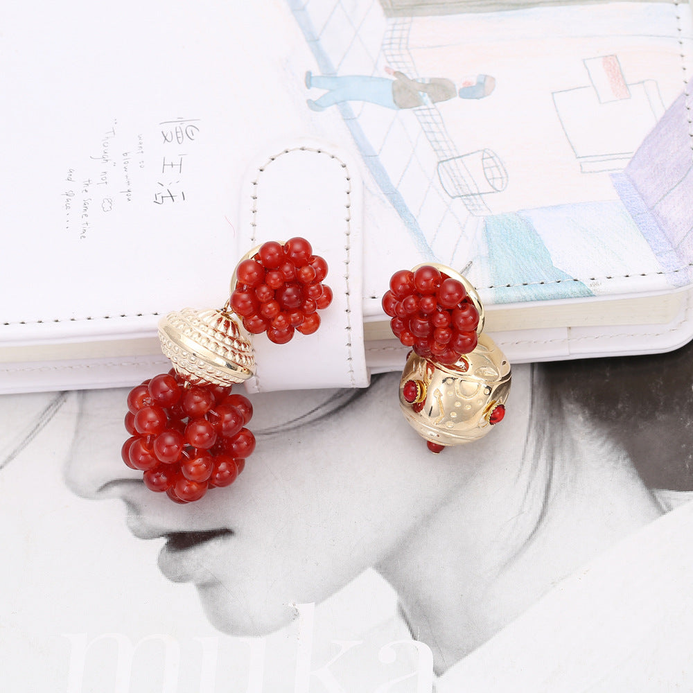 Seed Bead Asymmetric Earrings E5332