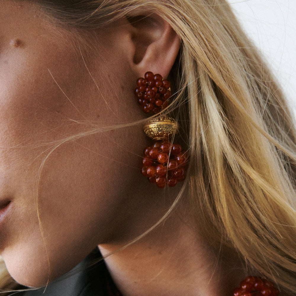 Seed Bead Asymmetric Earrings E5332