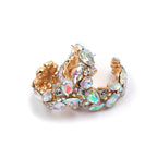 Leaf Rhinestone Hoop Earrings E5339