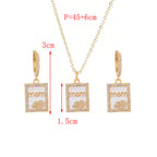 MOM Square Zircon Earrings Earrings E5365