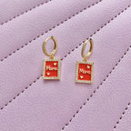 MOM Square Zircon Earrings Earrings E5365