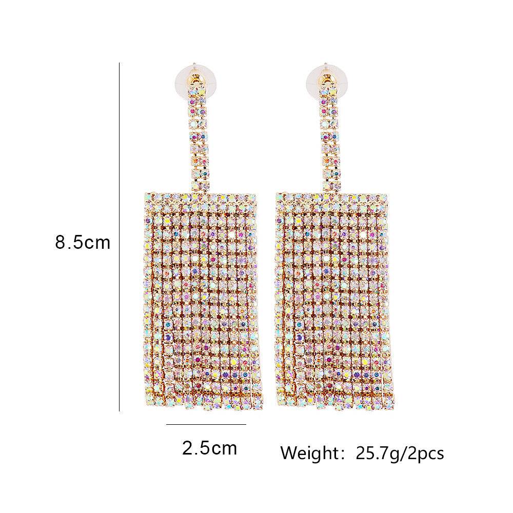 Tassel Rhinestone Earrings E5385