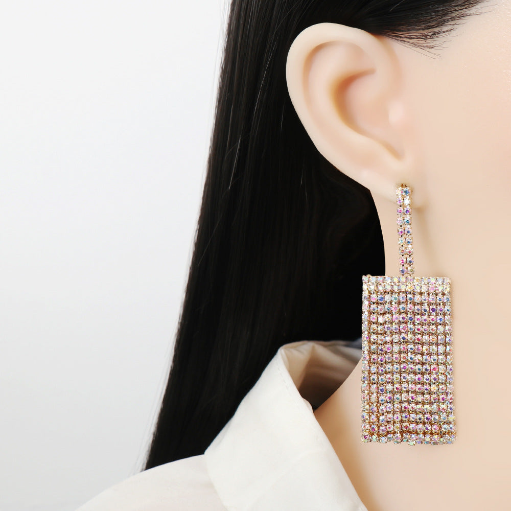 Tassel Rhinestone Earrings E5385