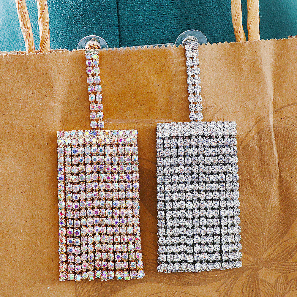 Tassel Rhinestone Earrings E5385