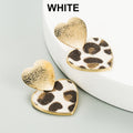 Heart Animal Printed Alloy Earrings E5395