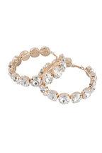 Circle Glass Drill Hoop Earrings E5612