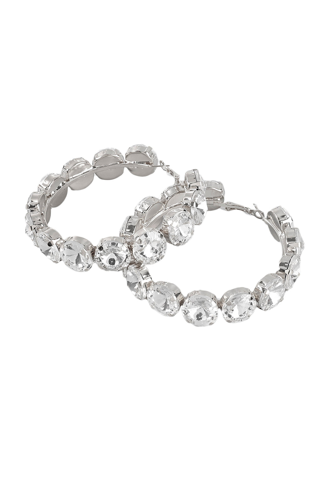 Circle Glass Drill Hoop Earrings E5612