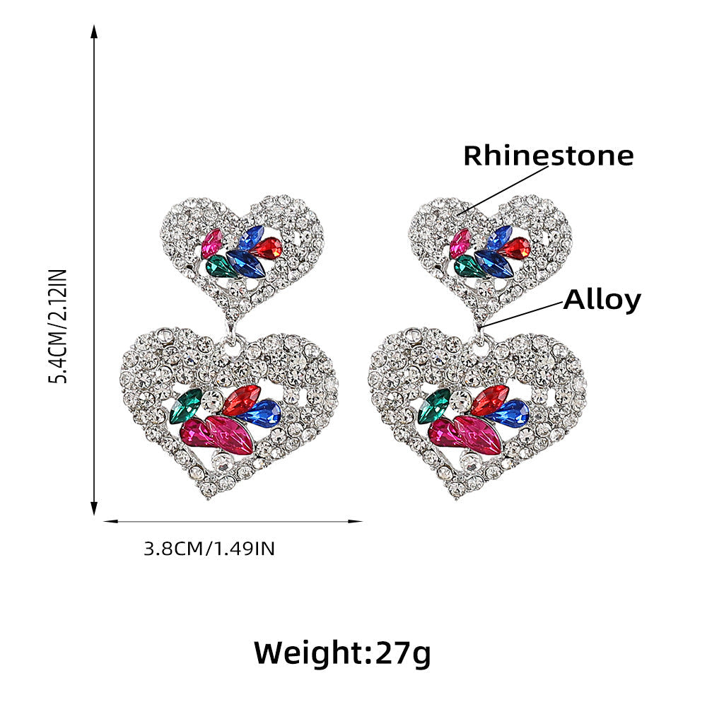 Heart Rhinestone Earrings E5613
