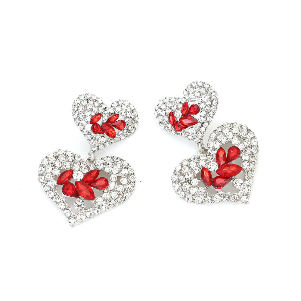 Heart Rhinestone Earrings E5613
