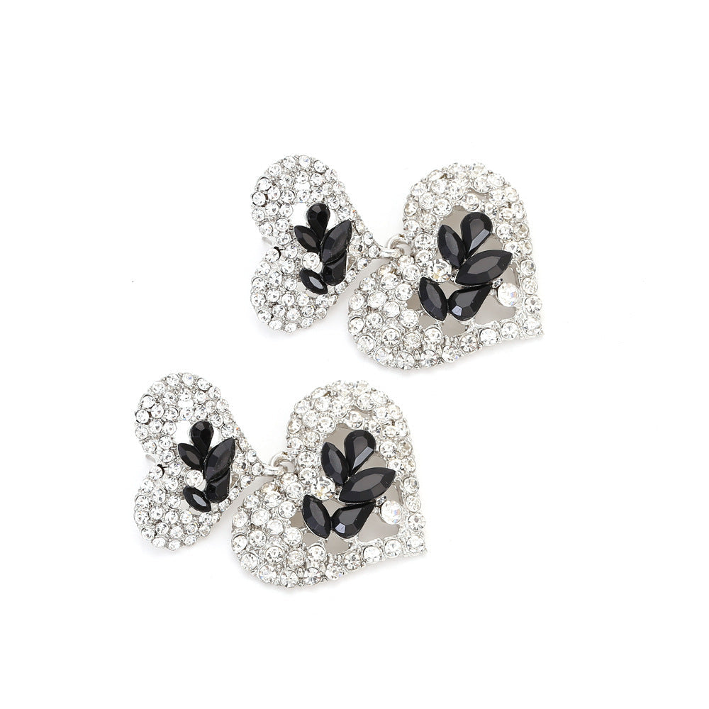 Heart Rhinestone Earrings E5613