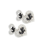 Heart Rhinestone Earrings E5613