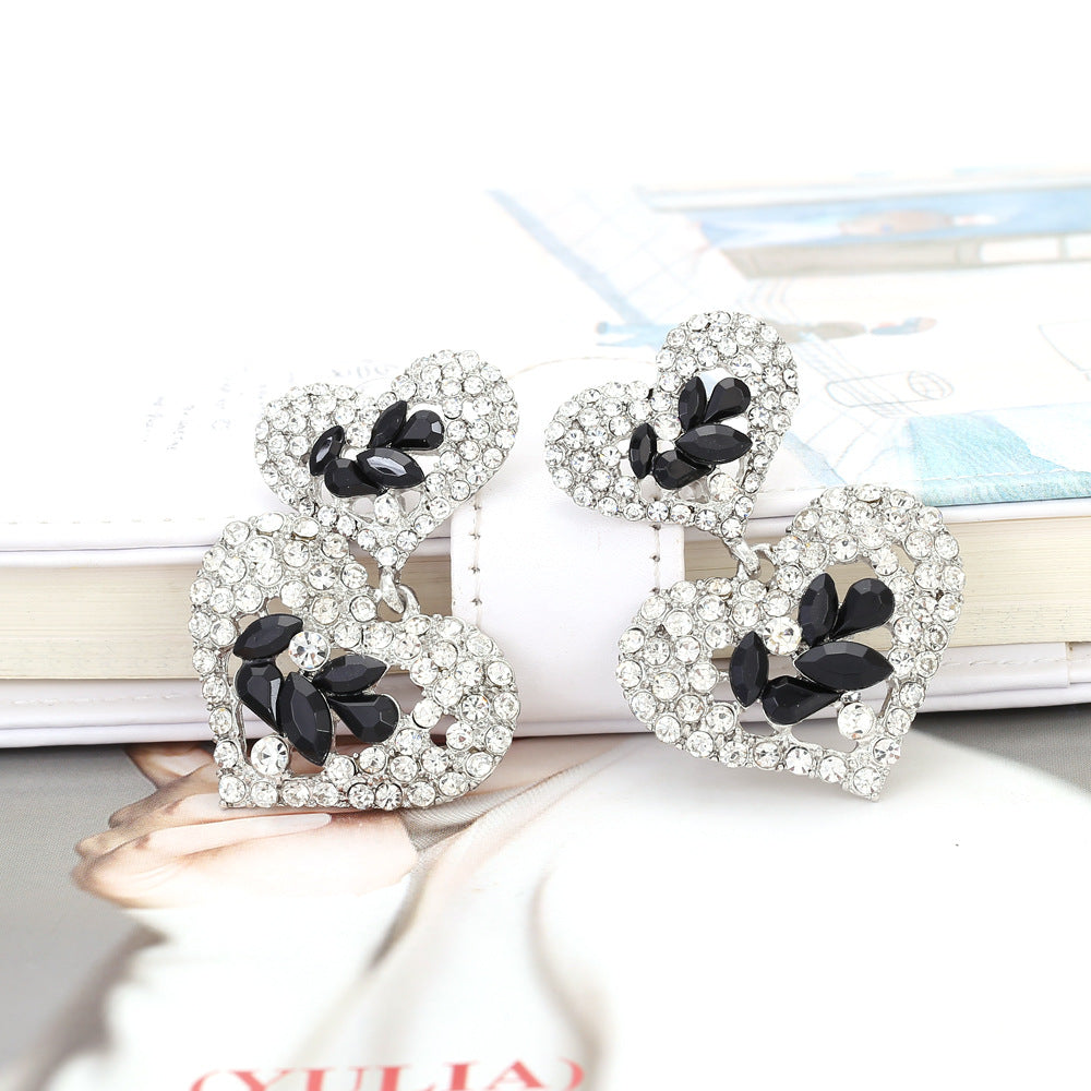 Heart Rhinestone Earrings E5613
