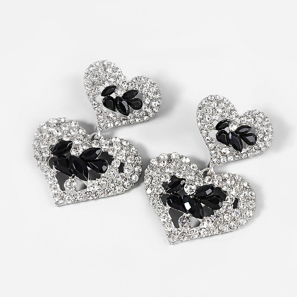 Heart Rhinestone Earrings E5613