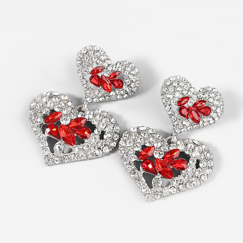 Heart Rhinestone Earrings E5613