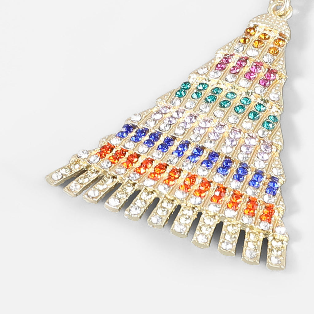 Triangle Rhinestone Earrings E5617