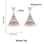 Triangle Rhinestone Earrings E5617