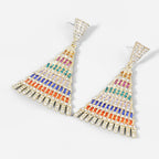 Triangle Rhinestone Earrings E5617