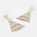 Triangle Rhinestone Earrings E5617