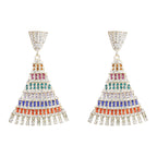 Triangle Rhinestone Earrings E5617