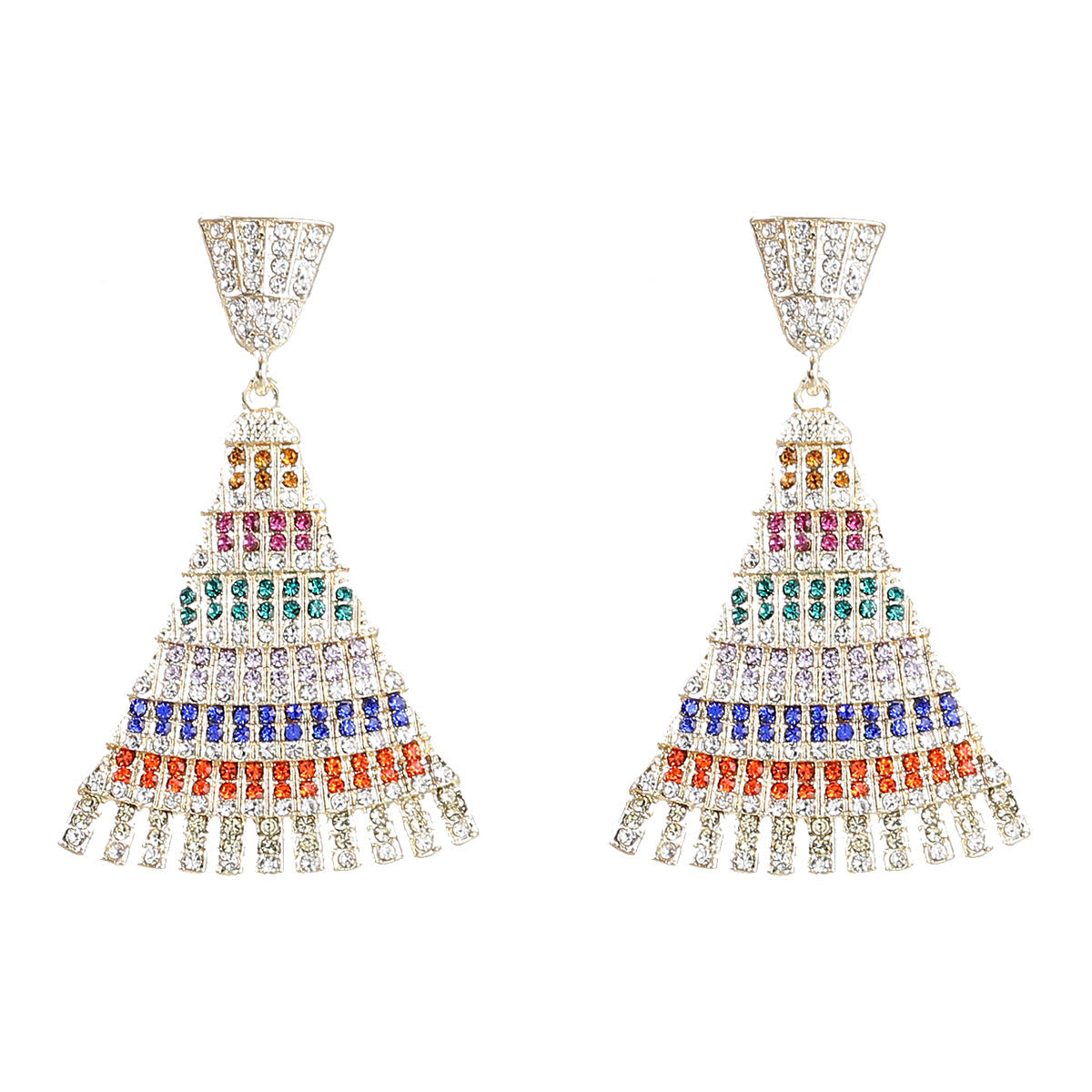 Triangle Rhinestone Earrings E5617