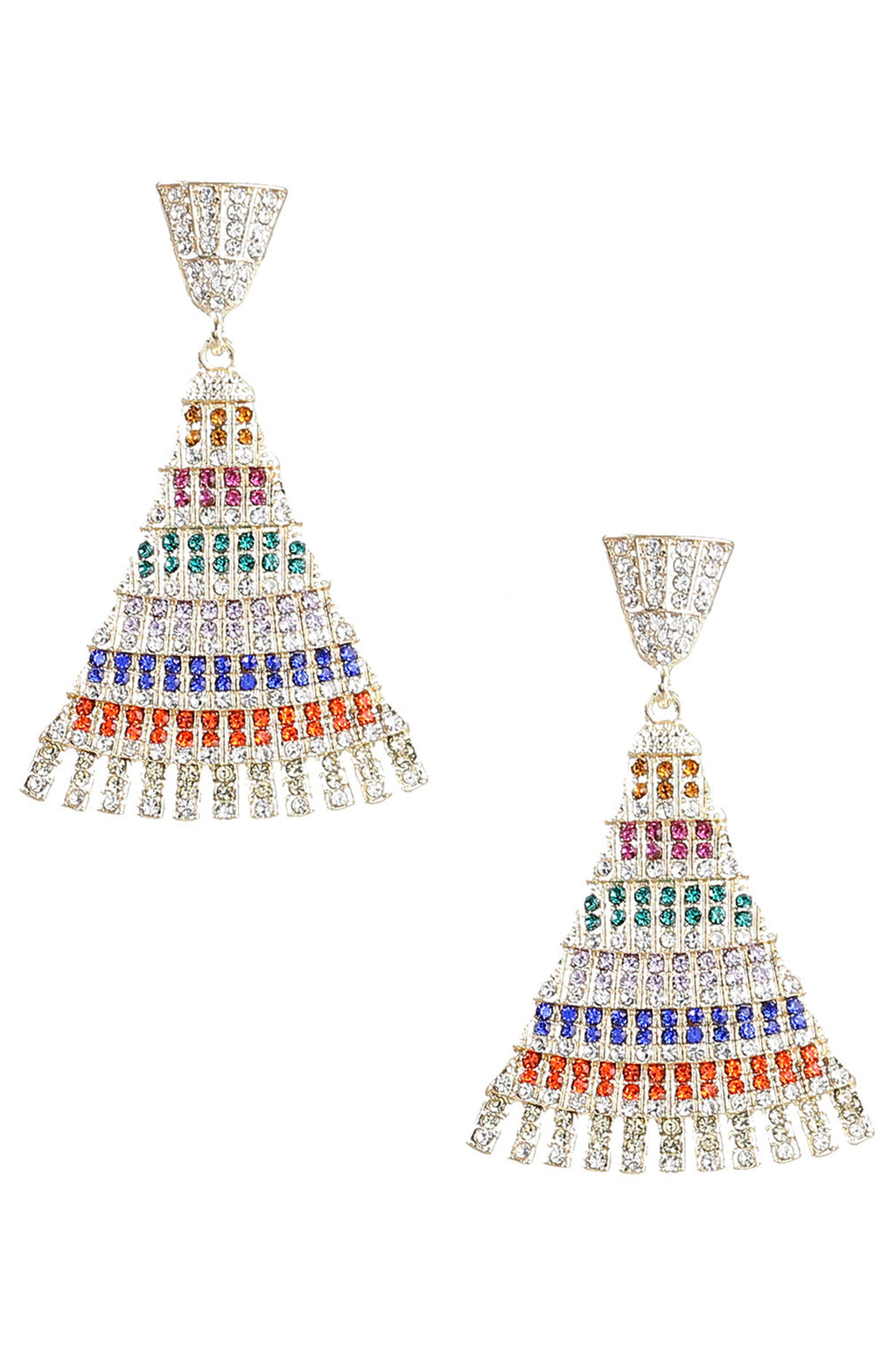Triangle Rhinestone Earrings E5617