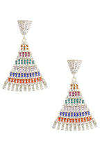 Triangle Rhinestone Earrings E5617