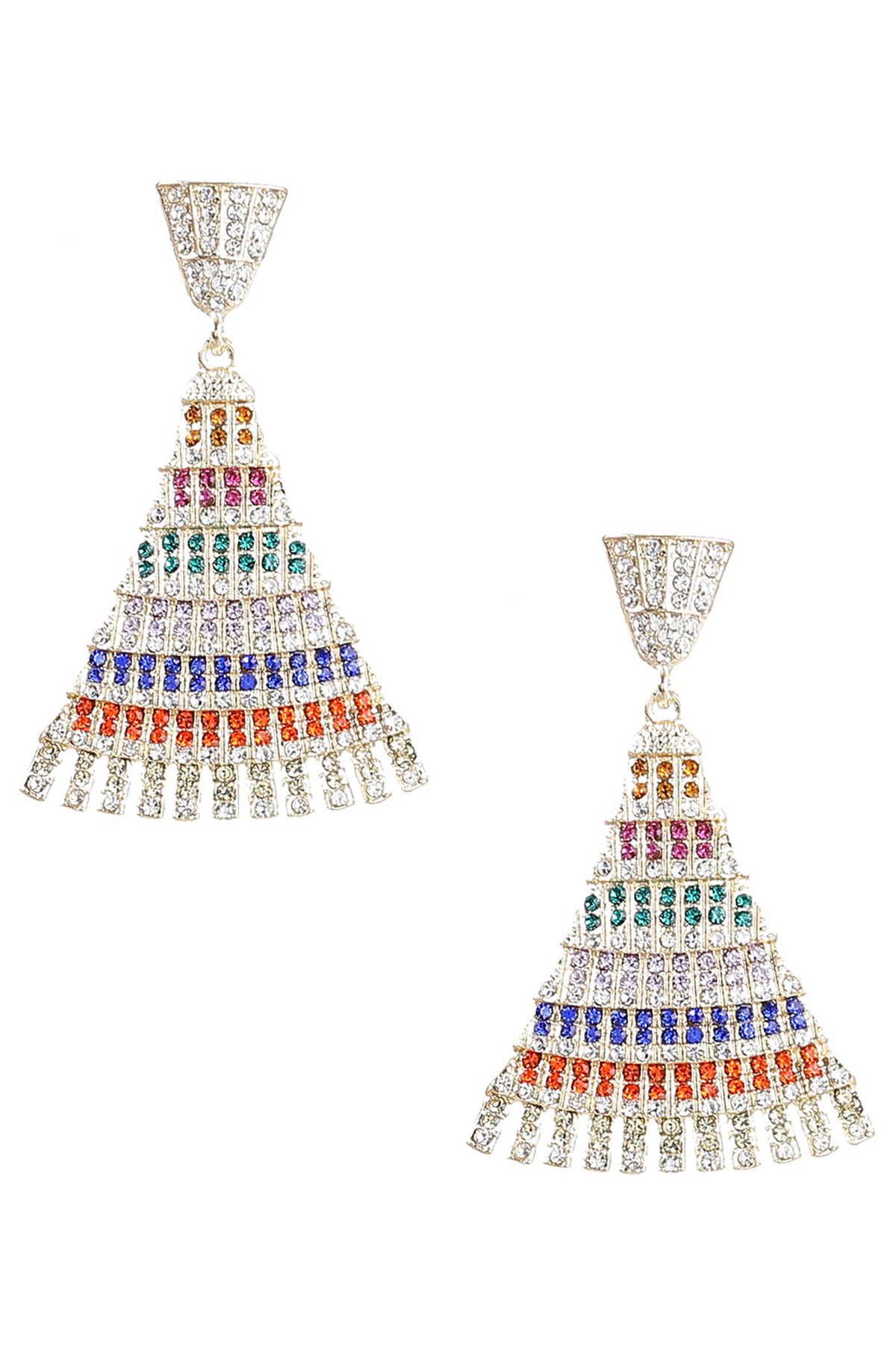 Triangle Rhinestone Earrings E5617