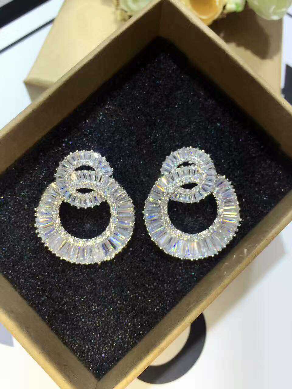 Circle Hoop Zircon Earrings E5737