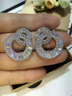 Circle Hoop Zircon Earrings E5737