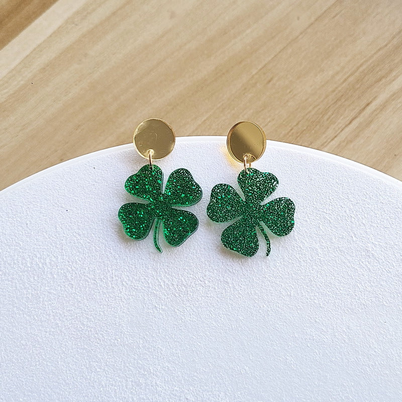 Clover Acrylic Earrings E5755