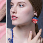 Mouth American Flag Acrylic Earrings E5976