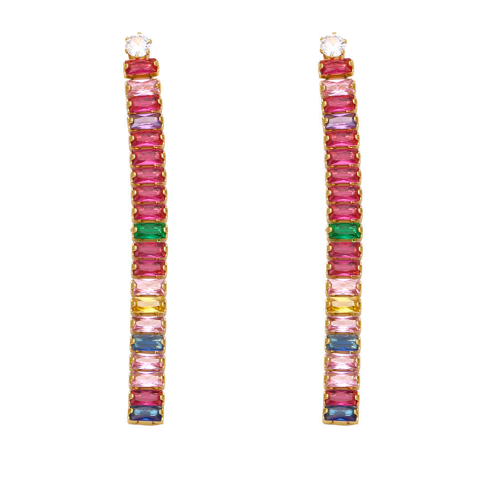 Tassel Cubic Zirconia Earrings E6101