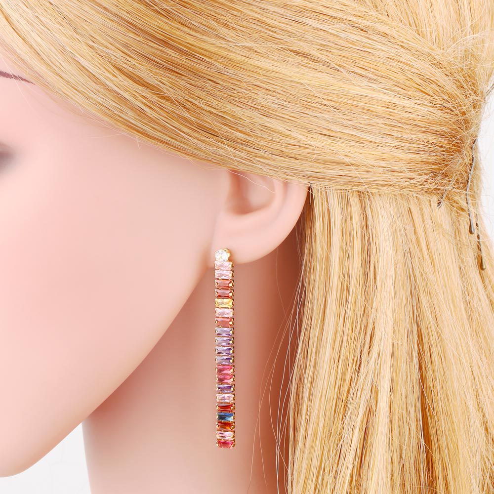 Tassel Cubic Zirconia Earrings E6101
