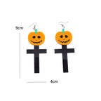 Pumpkin Cross Acrylic Earrings E6306