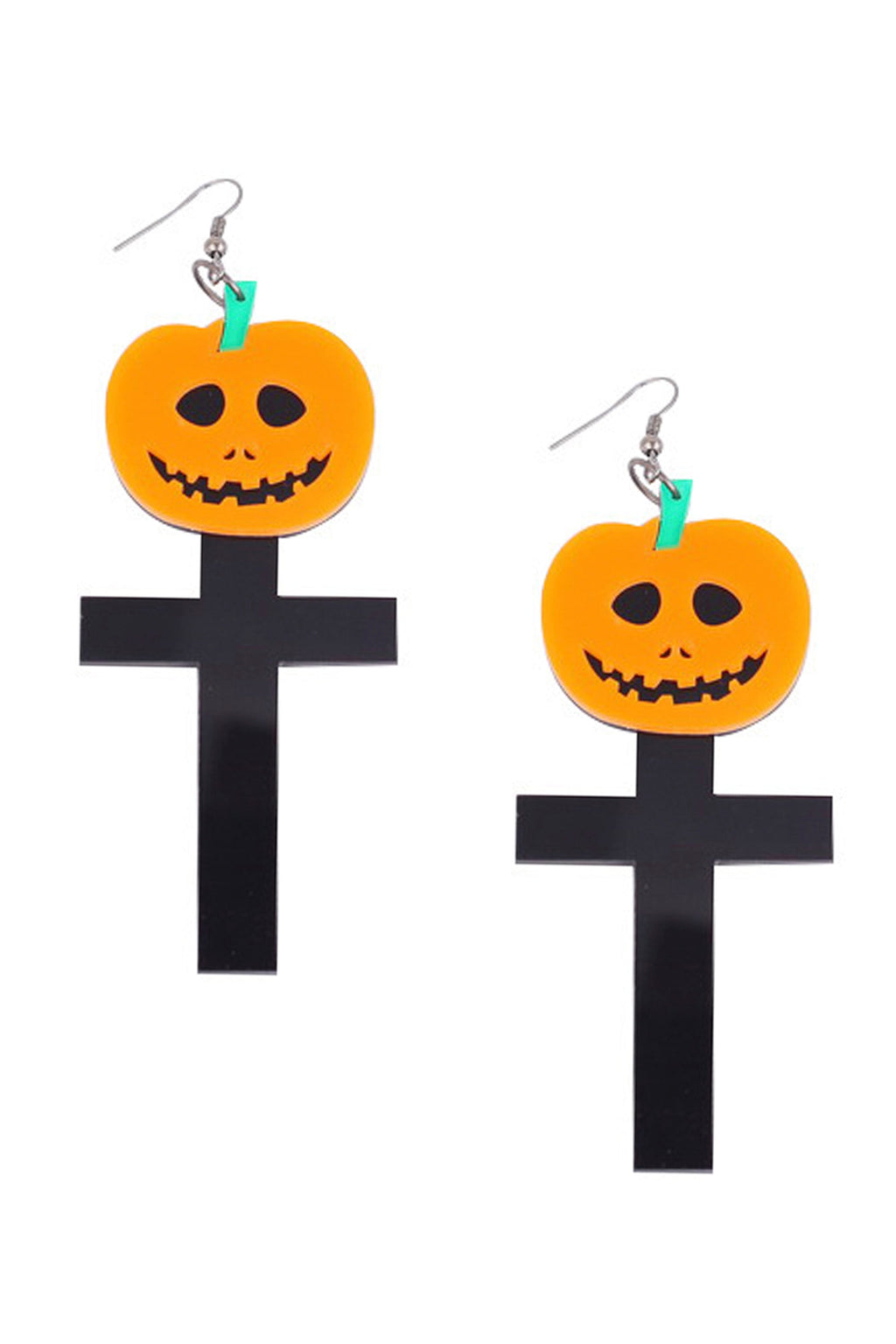 Pumpkin Cross Acrylic Earrings E6306