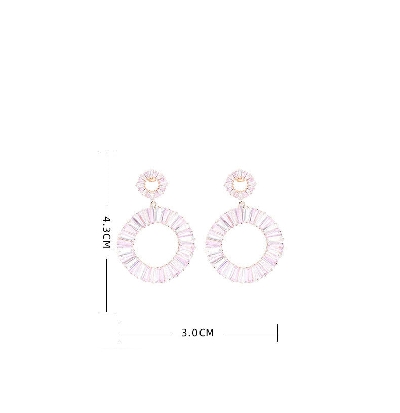 Circle Cubic Zirconia Earrings E6445