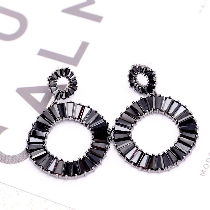 Circle Cubic Zirconia Earrings E6445