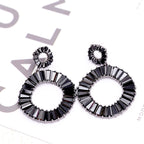 Circle Cubic Zirconia Earrings E6445