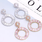 Circle Cubic Zirconia Earrings E6445