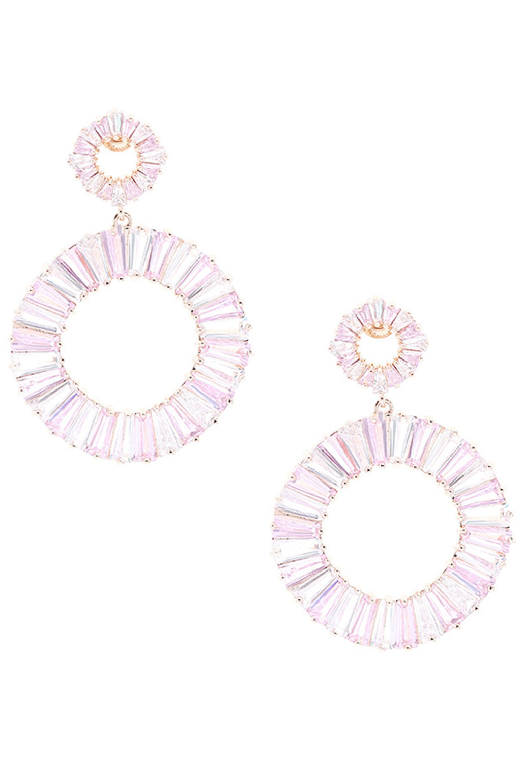 Circle Cubic Zirconia Earrings E6445