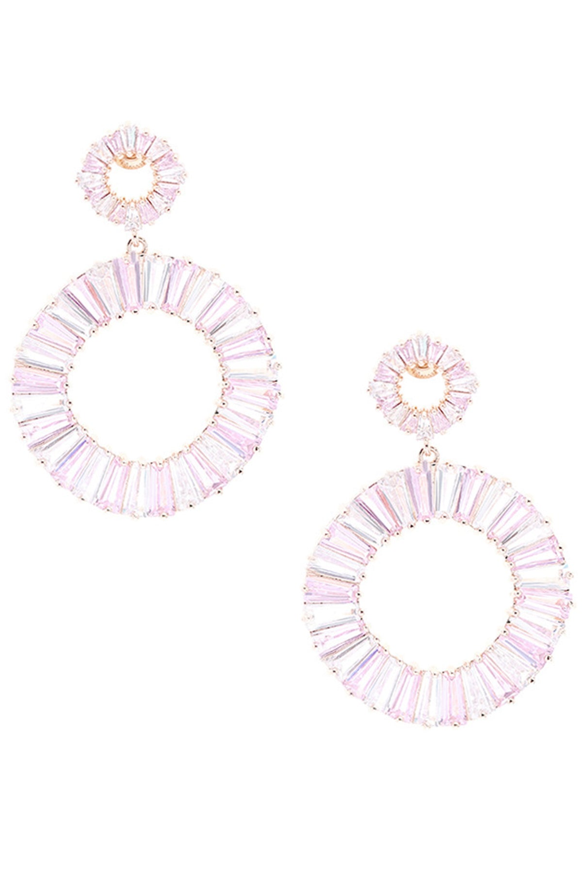 Circle Cubic Zirconia Earrings E6445