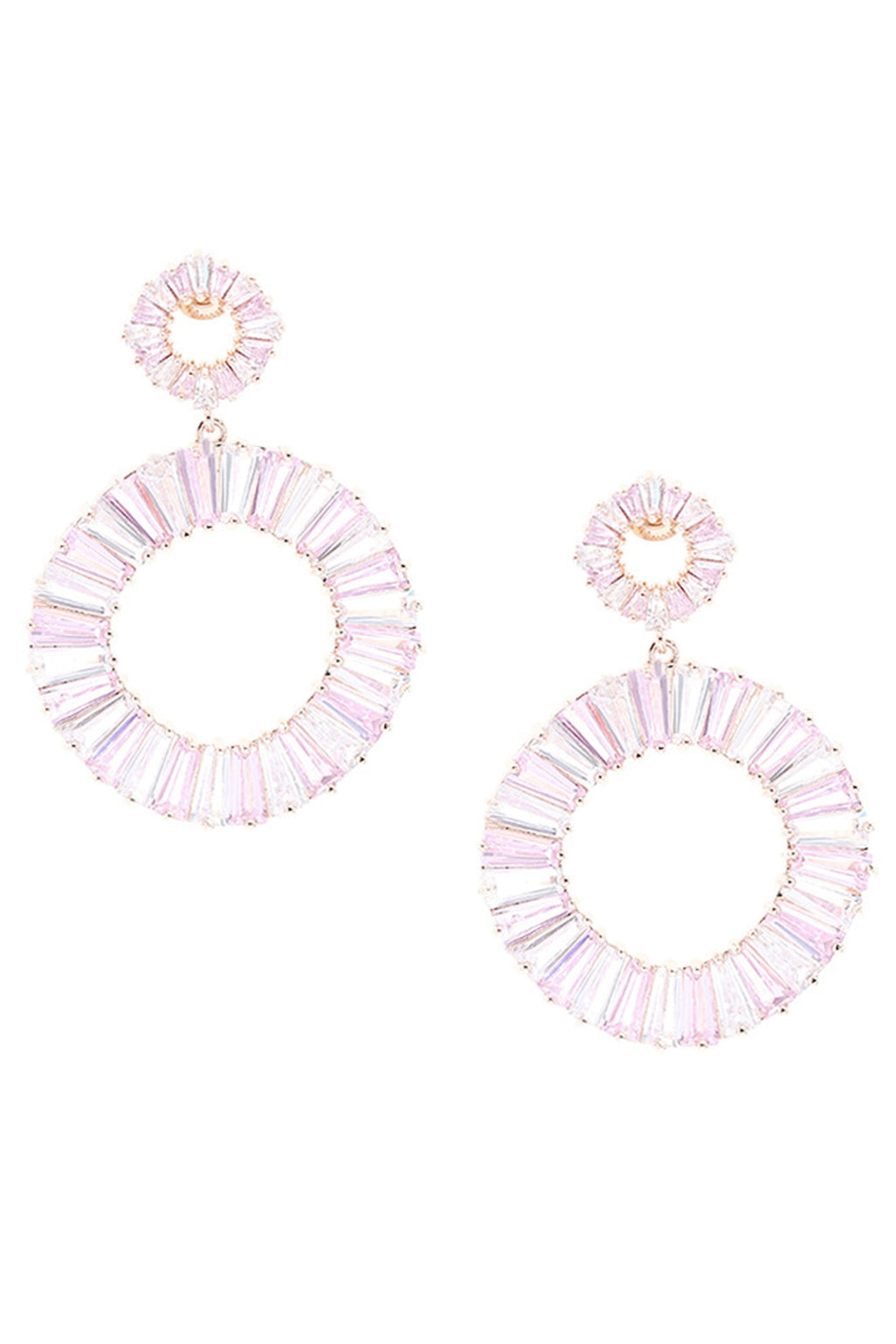 Circle Cubic Zirconia Earrings E6445